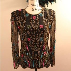 Vintage sequin padded Blouse